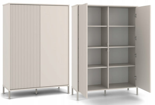 KAMARO - Armoire moderne 8 étagères et 2 portes