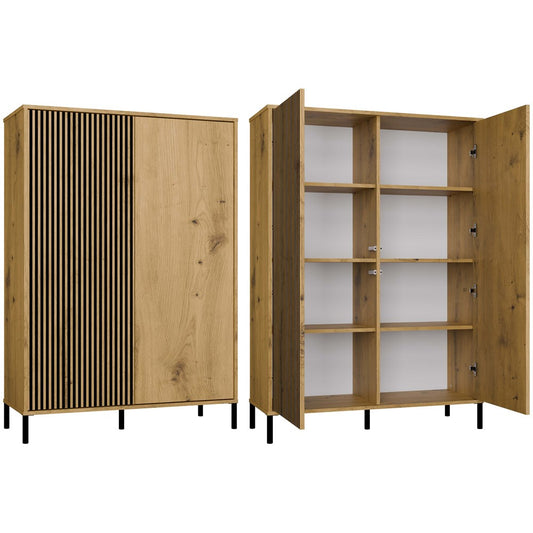 KAMARO - Armoire moderne 8 étagères et 2 portes