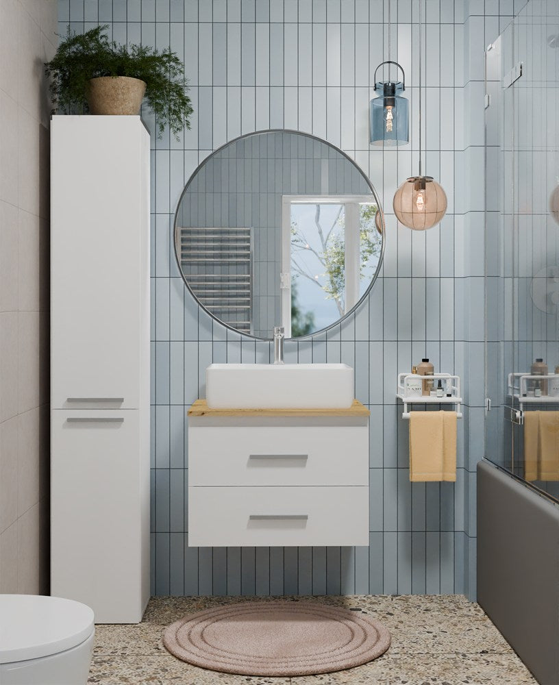 NEL 60 - meuble de salle de bain 2 tiroirs 60cm