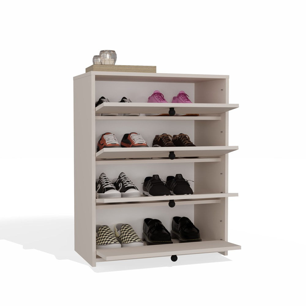 LOKA - Meuble à chaussures 4 abattants