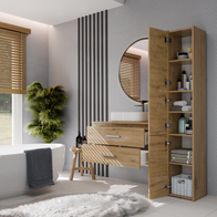 NEL - meuble de salle de bain 2 tiroirs 80cm