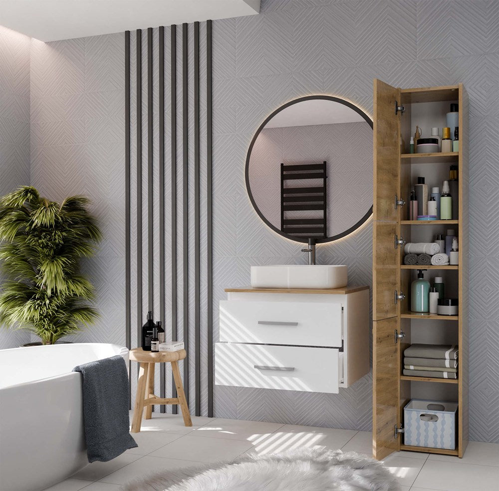 NEL 60 - meuble de salle de bain 2 tiroirs 60cm