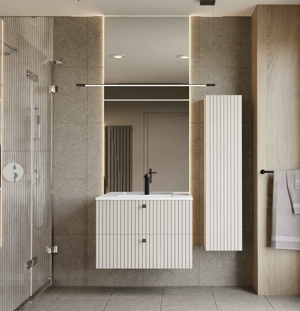TIGO - Meuble sous lavabo 2 tiroirs
