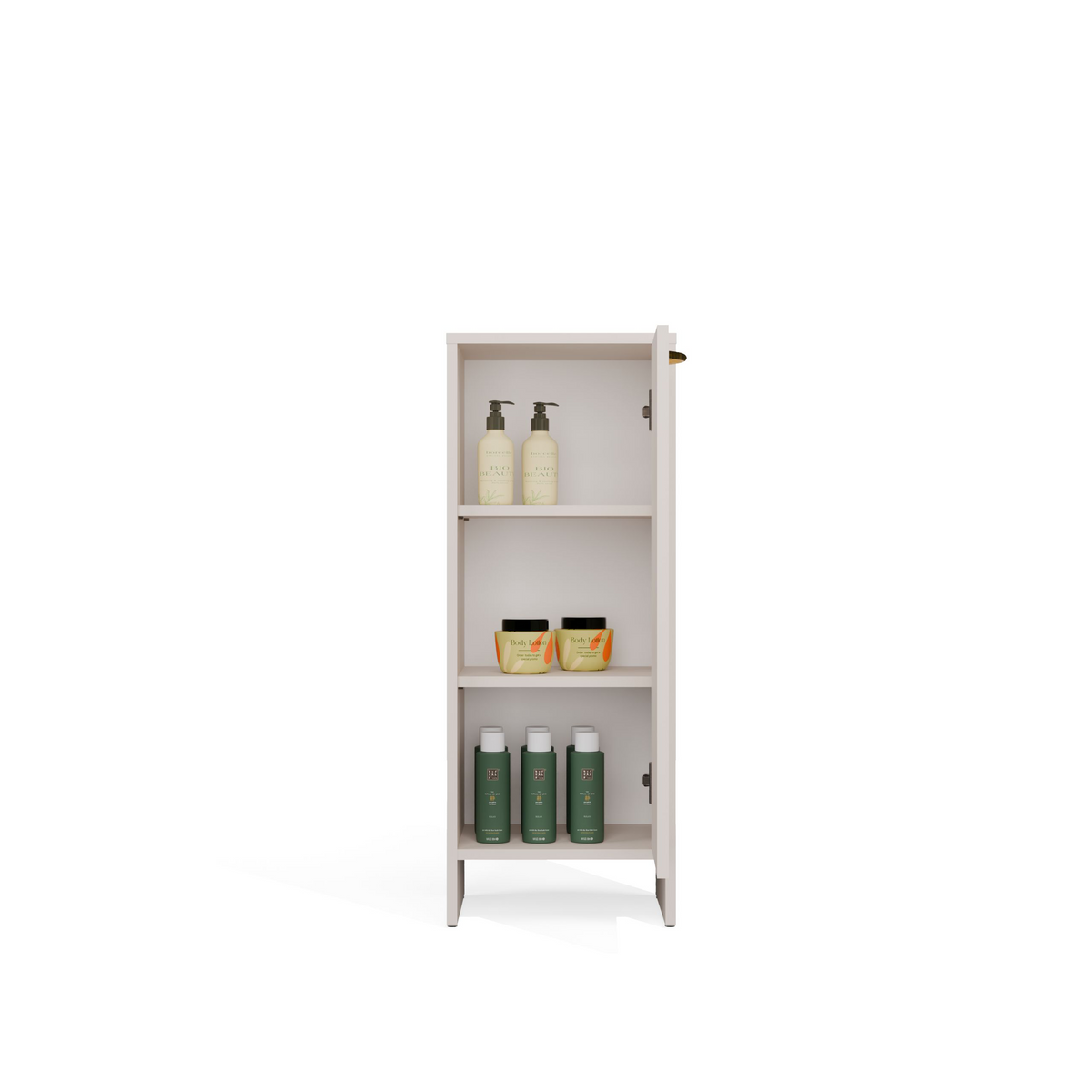 NINA 1D - Armoire de salle de bain 3 tablettes et 1 porte