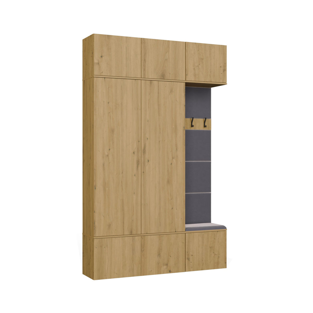 HAGA III 2SZ1W - Ensemble d’entrée avec 2 armoires + porte-manteau