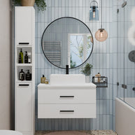 NEL - meuble de salle de bain 2 tiroirs 80cm