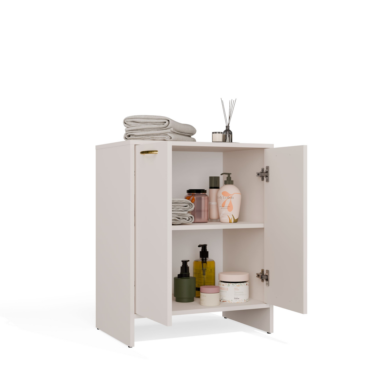 NINA 2DUM - Meuble de salle de bain sous lavabo 2 portes