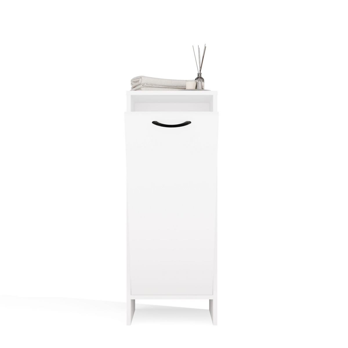 NINA 1K - Armoire de salle de bain avec panier à linge