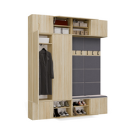 HAGA IV 2SZ2W - Ensemble d’entrée avec 2 armoires + 2 porte-manteaux 6 crochets + banc