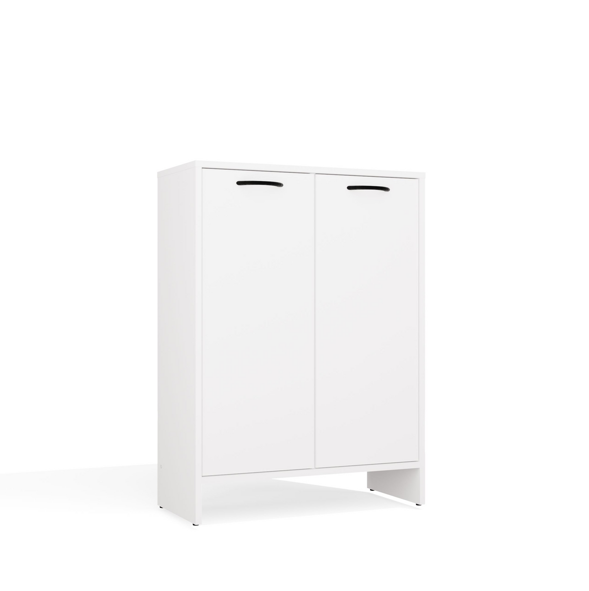 NINA 1K1D - Armoire de salle de bain panier à linge 3 étagères et 2 portes
