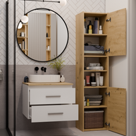 NEL 60 - meuble de salle de bain 2 tiroirs 60cm