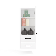 NINA W1D2S - Meuble de salle de bain 3 étagères & 2 tiroirs