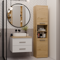 NEL 60 - meuble de salle de bain 2 tiroirs 60cm