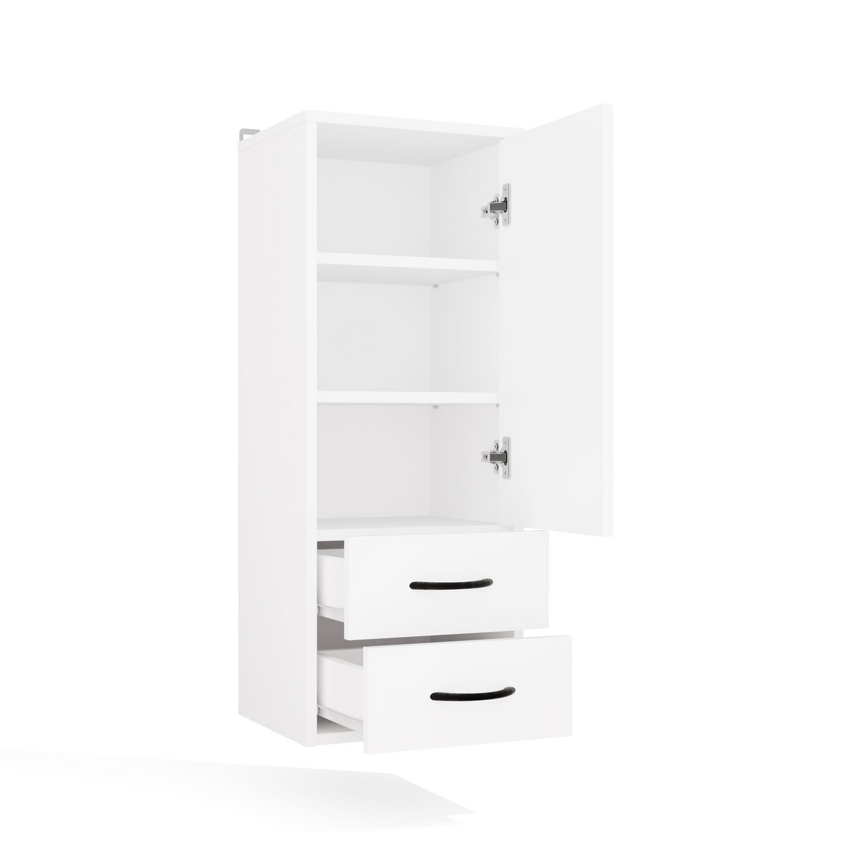 NINA W1D2S - Meuble de salle de bain 3 étagères & 2 tiroirs