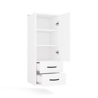 NINA W1D2S - Meuble de salle de bain 3 étagères & 2 tiroirs