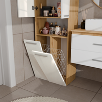 NEL 2K DK - Armoire de salle de bain 2 paniers à linge