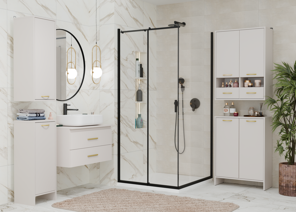 NINA 1D - Meuble de salle de bain 3 étagères