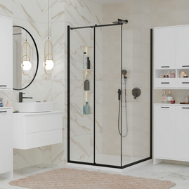 NINA 1K - Armoire de salle de bain avec panier à linge