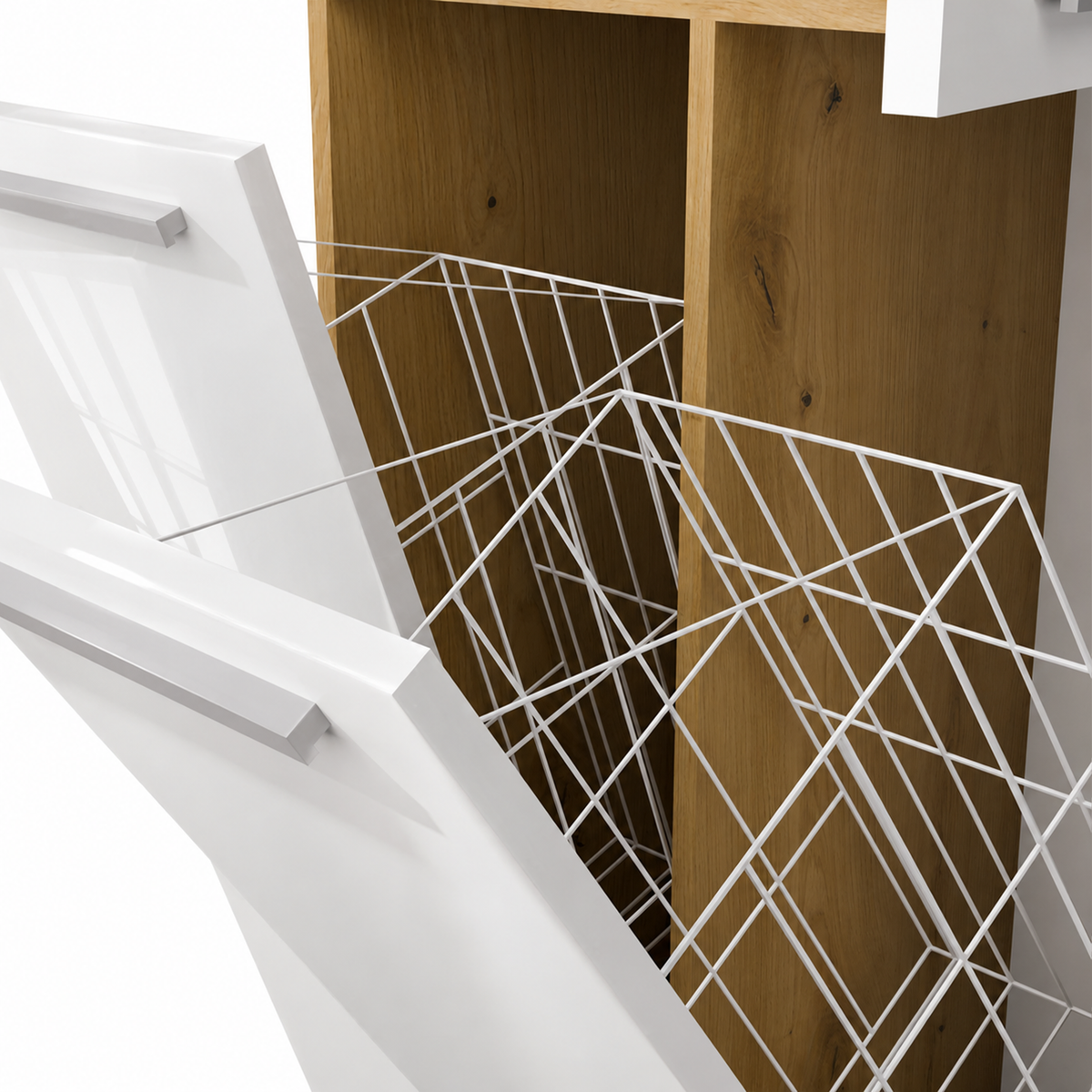 NEL 2K DD - Armoire de salle de bain 2 paniers à linge