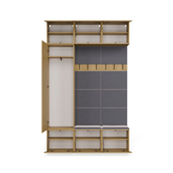 HAGA III 1 SZ2W- Ensemble d’entrée avec 1 armoire + 2 porte-manteaux 6 crochets