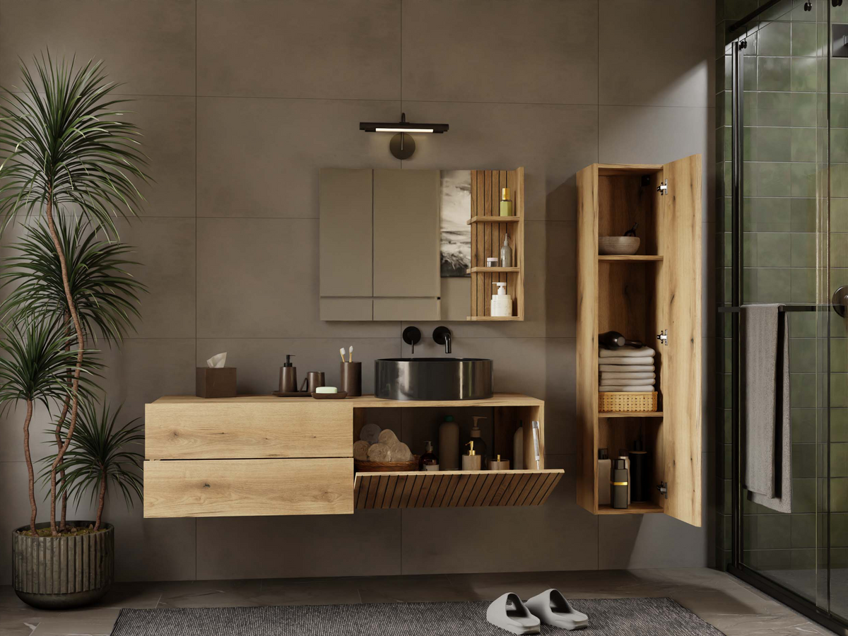 TIGO - meuble de salle de bain 2 tiroirs sans vasque