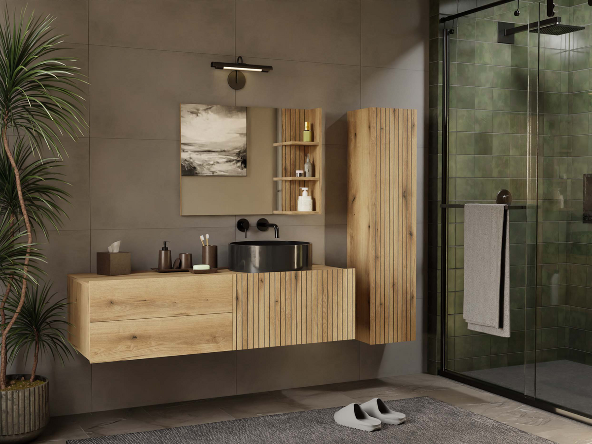 TIGO - meuble de salle de bain 2 tiroirs sans vasque