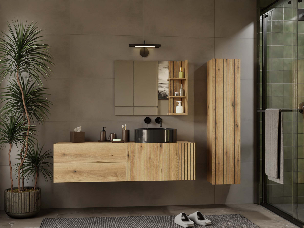 TIGO - meuble de salle de bain 2 tiroirs sans vasque