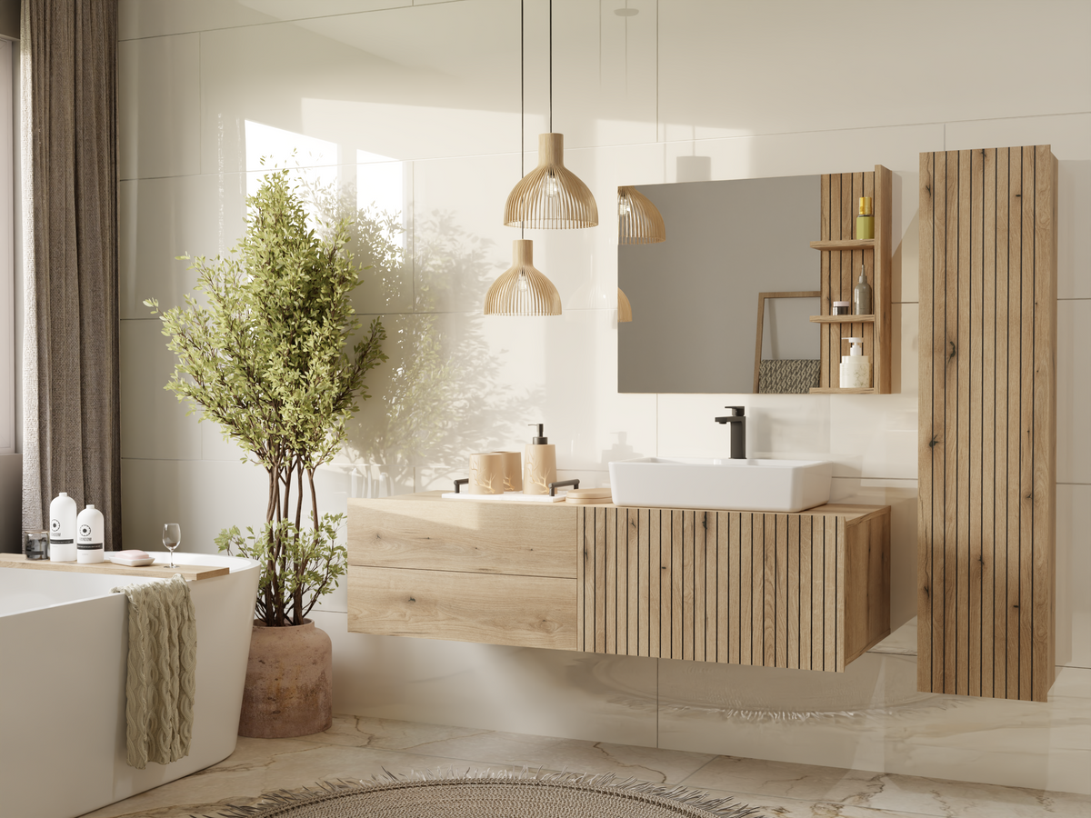 TIGO - meuble de salle de bain 2 tiroirs sans vasque