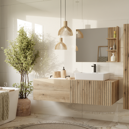 TIGO - meuble de salle de bain 2 tiroirs sans vasque
