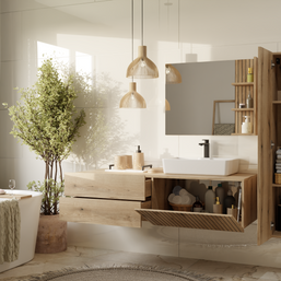 TIGO - meuble de salle de bain 2 tiroirs sans vasque