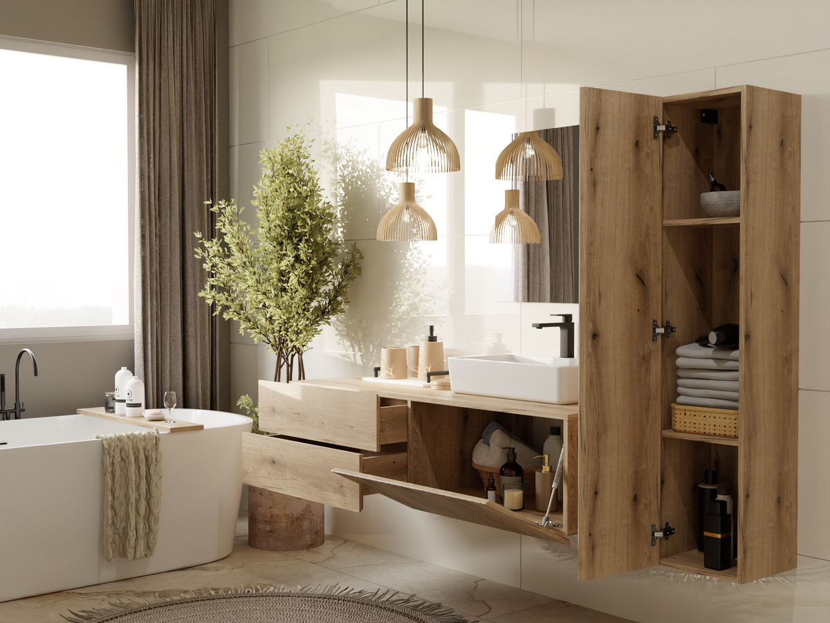 TIGO - meuble de salle de bain 2 tiroirs sans vasque