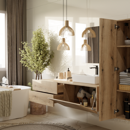 TIGO - meuble de salle de bain 2 tiroirs sans vasque