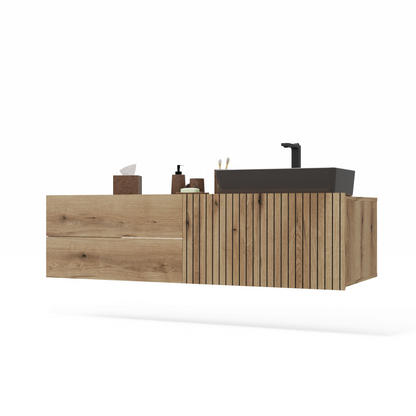 TIGO - meuble de salle de bain 2 tiroirs sans vasque