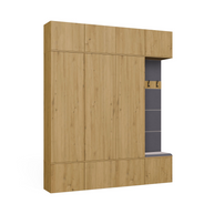 HAGA IV 3SZ1W - Ensemble d’entrée avec 3 armoires + porte-manteau + banc