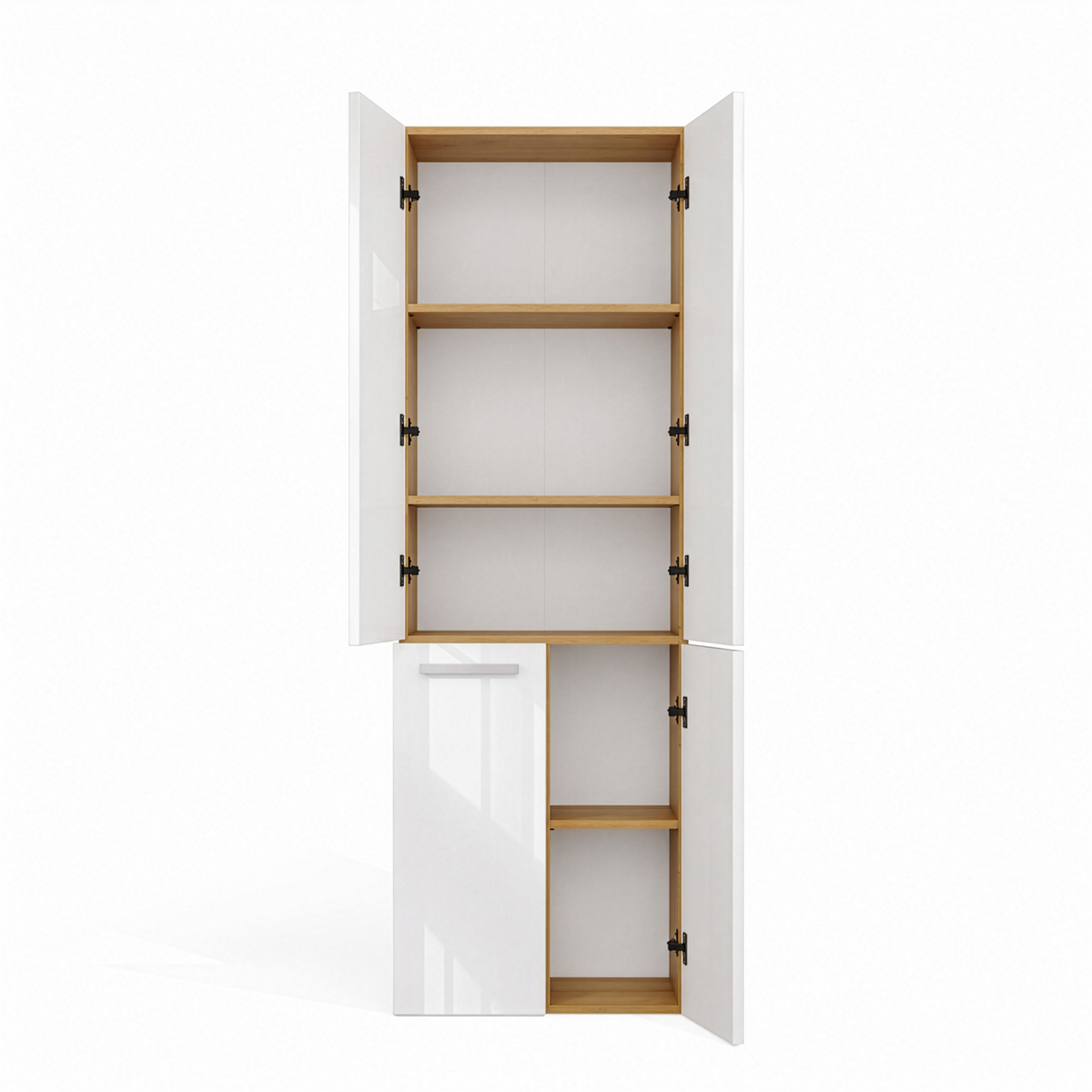 NEL 1K DD - Armoire de salle de bain avec panier à linge