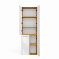 NEL 1K DD - Armoire de salle de bain avec panier à linge