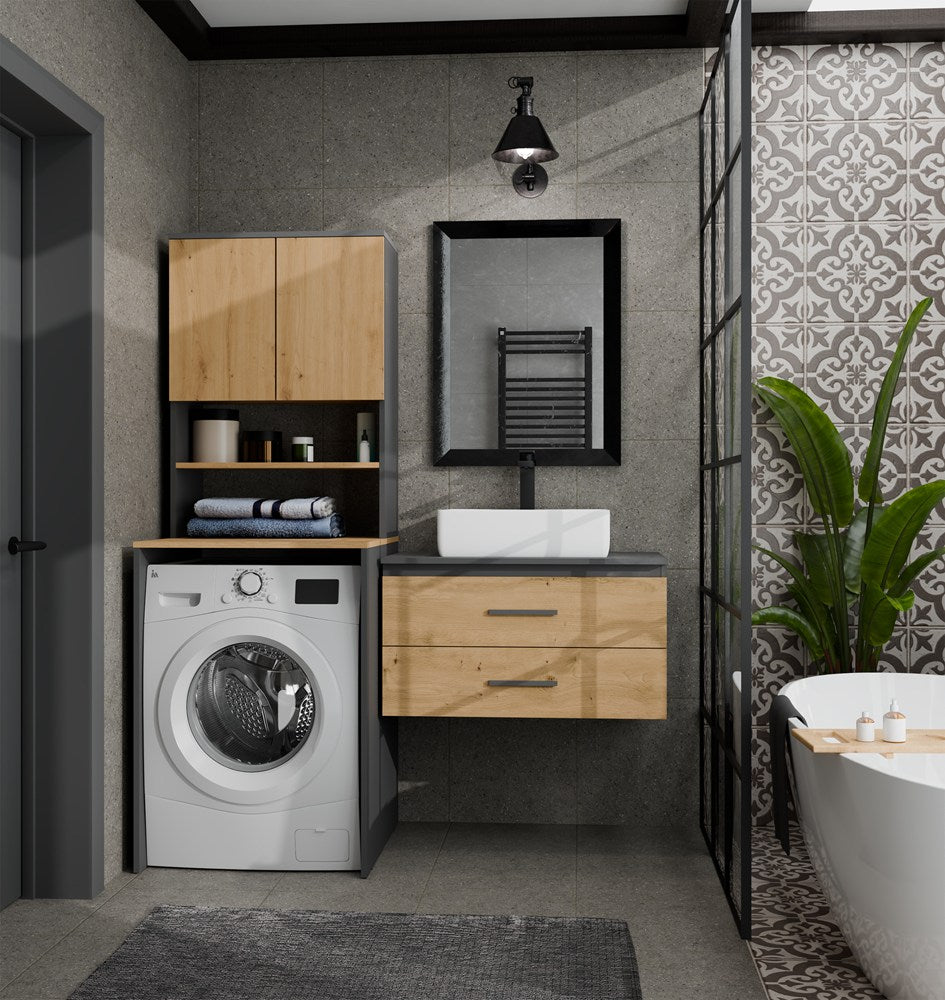 POLA MULTI - Meuble de salle de bain au-dessus de la machine à laver, colonne, étagère