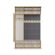 HAGA III 1 SZ2W- Ensemble d’entrée avec 1 armoire + 2 porte-manteaux 6 crochets