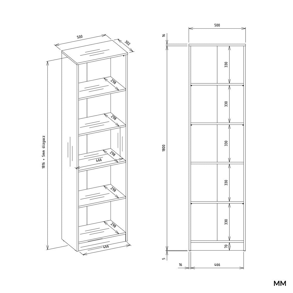 ONYX R50 - Bibliothèque style scandinave