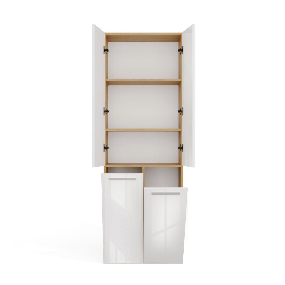 NEL 2K DD - Armoire de salle de bain 2 paniers à linge