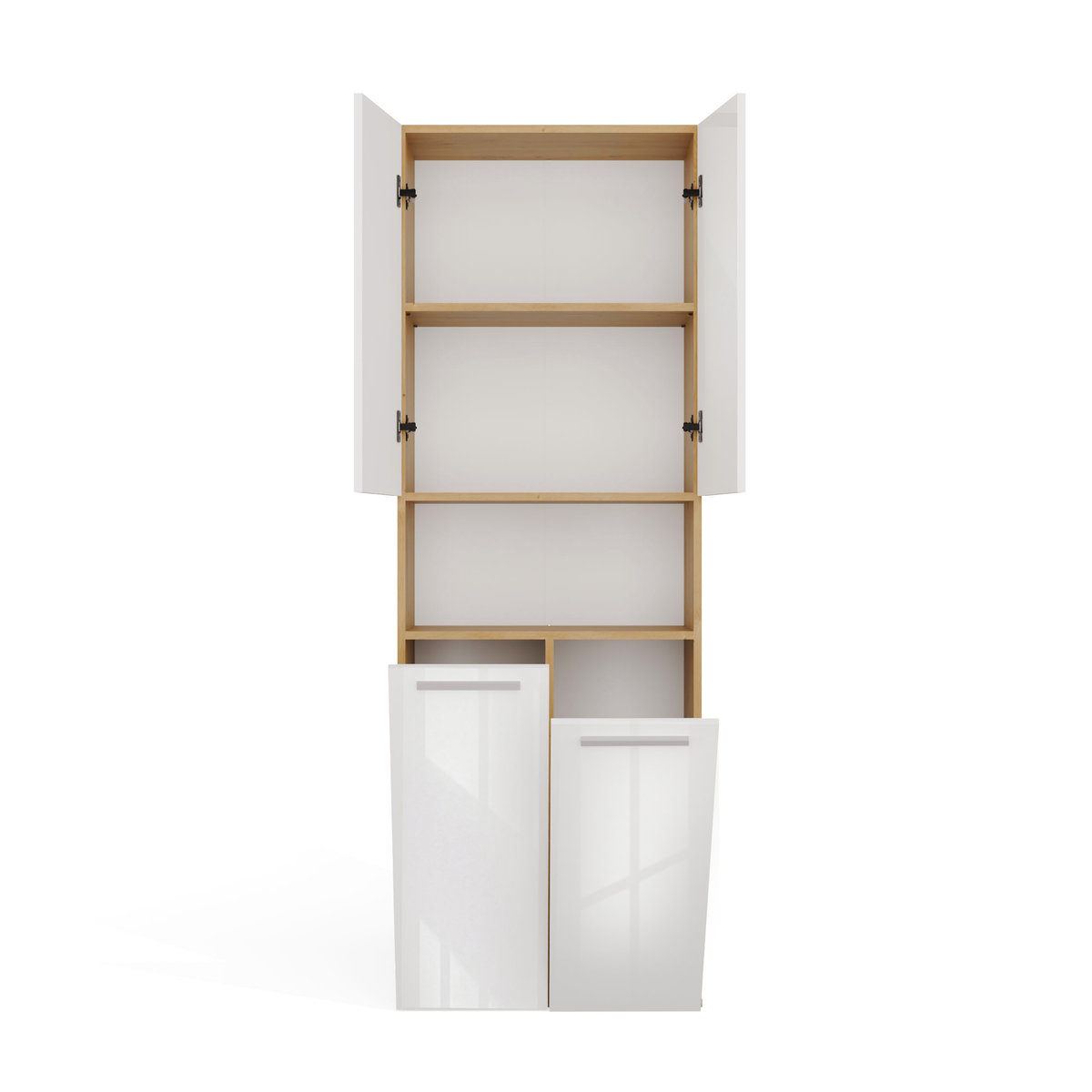 NEL 2K DK - Armoire de salle de bain 2 paniers à linge