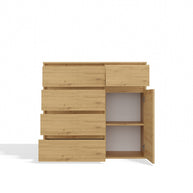 1D5S Commode - 1 porte à 5 tiroirs pour salon, chambre ou chambre d'amis