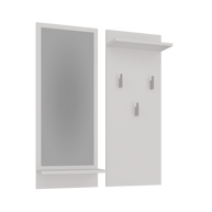 KAMERON - Porte-manteau d’entrée avec miroir