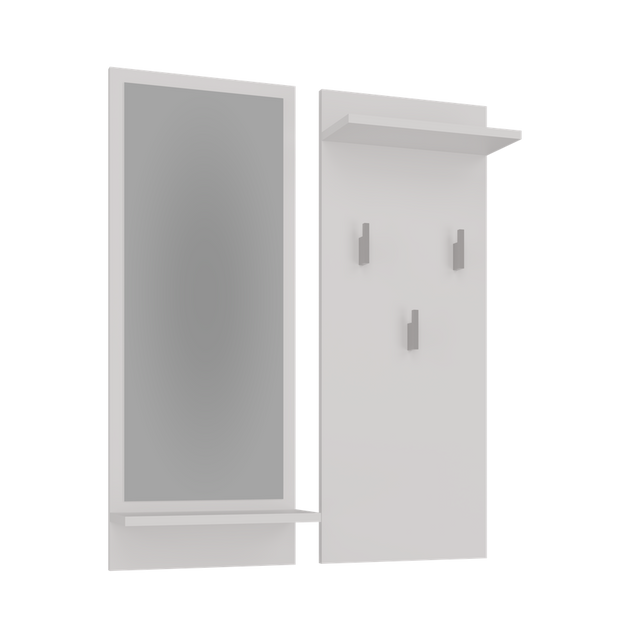 KAMERON - Porte-manteau d’entrée avec miroir