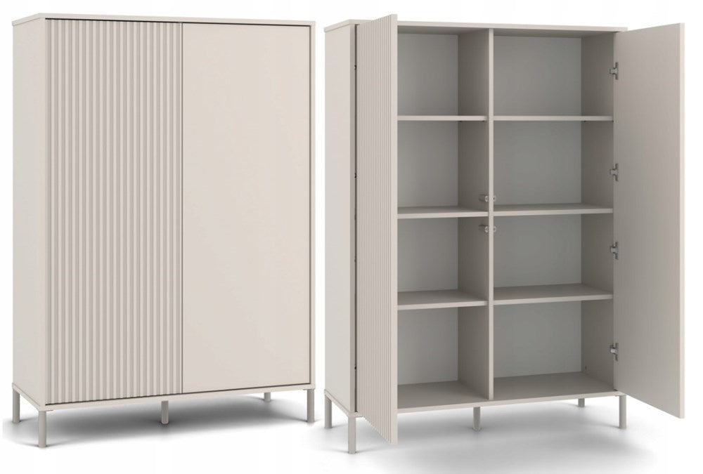 KAMARO - Armoire moderne 8 étagères et 2 portes