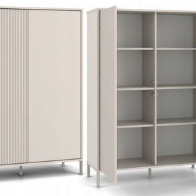 KAMARO - Armoire moderne 8 étagères et 2 portes