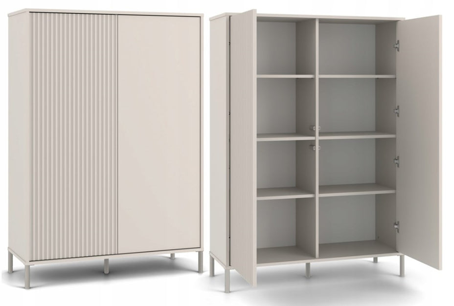 KAMARO - Armoire moderne 8 étagères et 2 portes