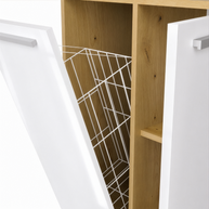 NEL 1K DK - Armoire de salle de bain avec panier à linge