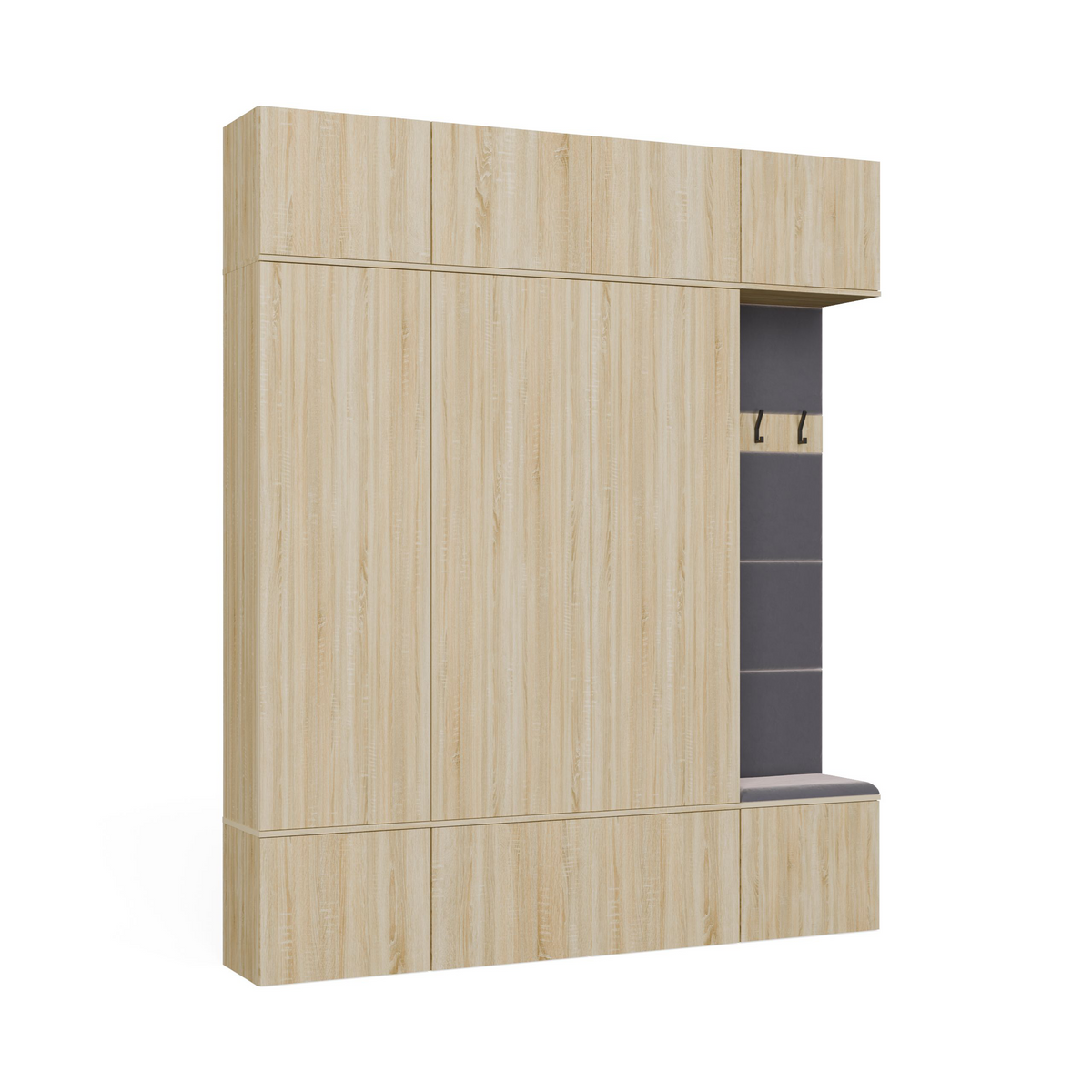 HAGA IV 3SZ1W - Ensemble d’entrée avec 3 armoires + porte-manteau + banc