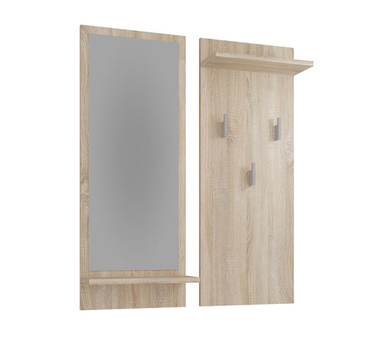 KAMERON - Porte-manteau d’entrée avec miroir